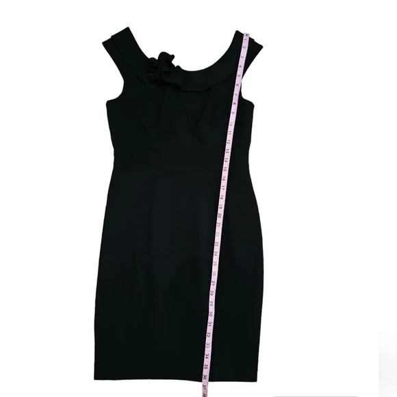 Calvin Klein Womens Black Bow Neck Sleeveless Sheath Cocktail Dress Size Large - Picture 8 of 8